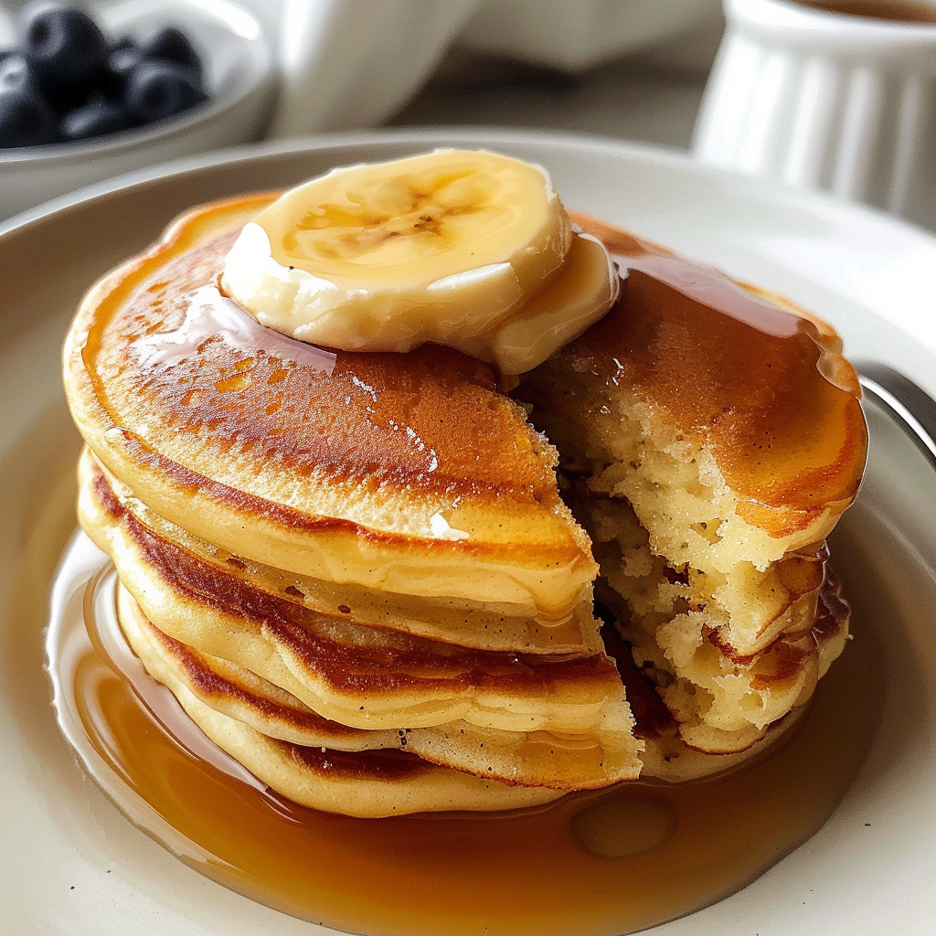 Recipe preparation for Fluffy Buttermilk Pancakes