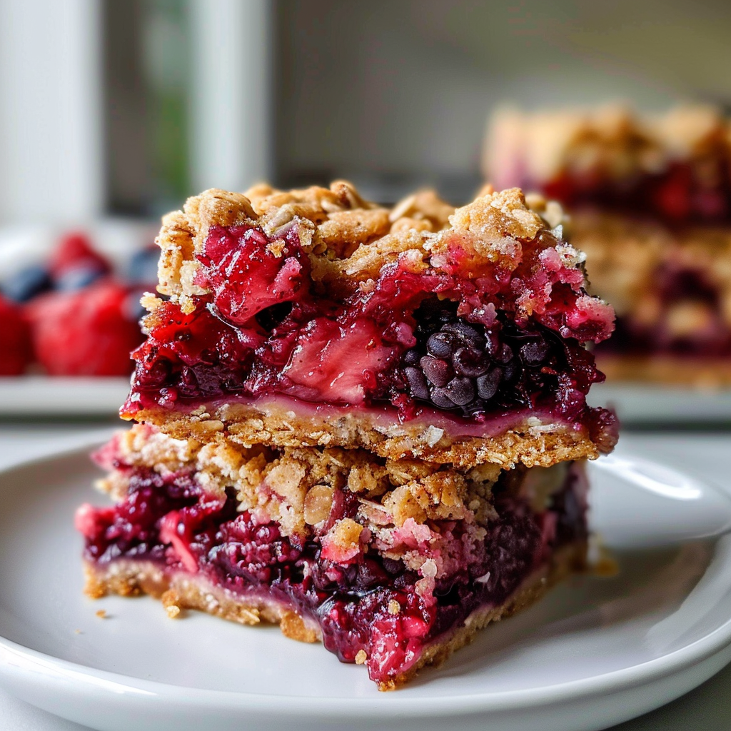 Recipe preparation for Berry Streusel Bars