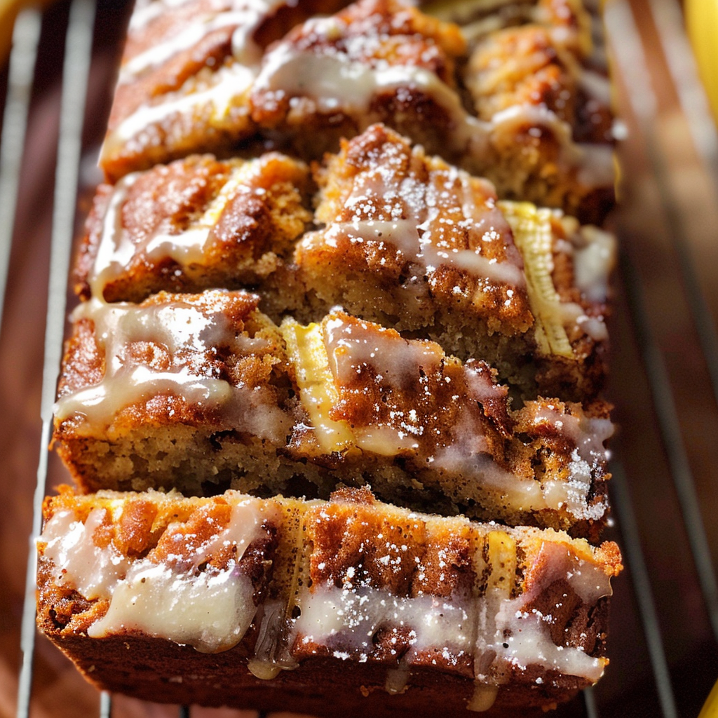 Recipe preparation for Cinnamon Swirl Banana Bread