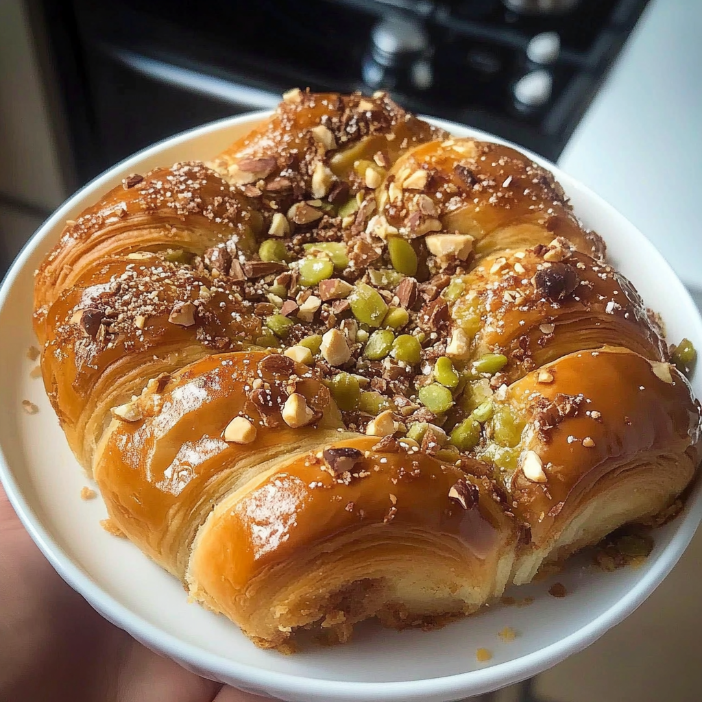 Recipe preparation for Baklava Babka Buns