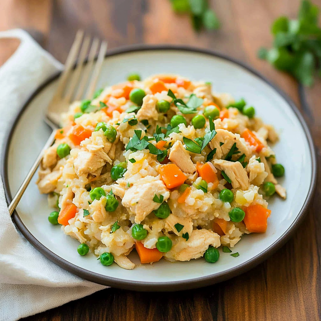 Recipe preparation for Slow Cooker Chicken and Rice