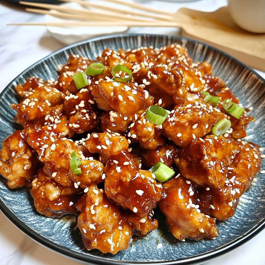 Recipe preparation for Sesame Chicken