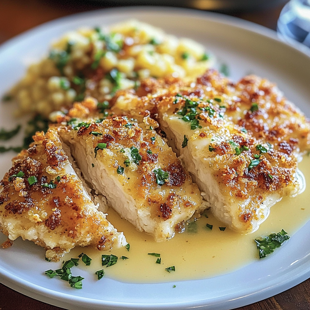 Recipe preparation for Longhorn Steakhouse Parmesan Crusted Chicken