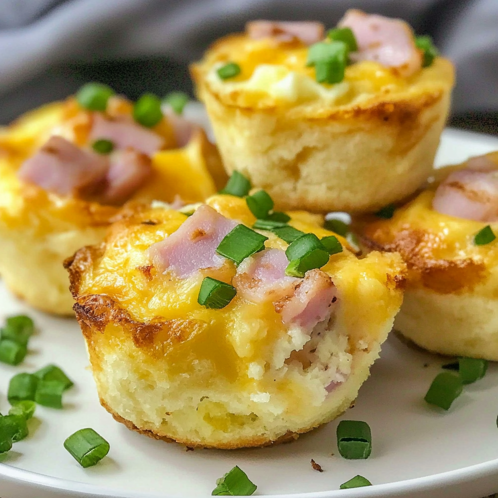 Recipe preparation for Ham and Cheese Egg Muffins