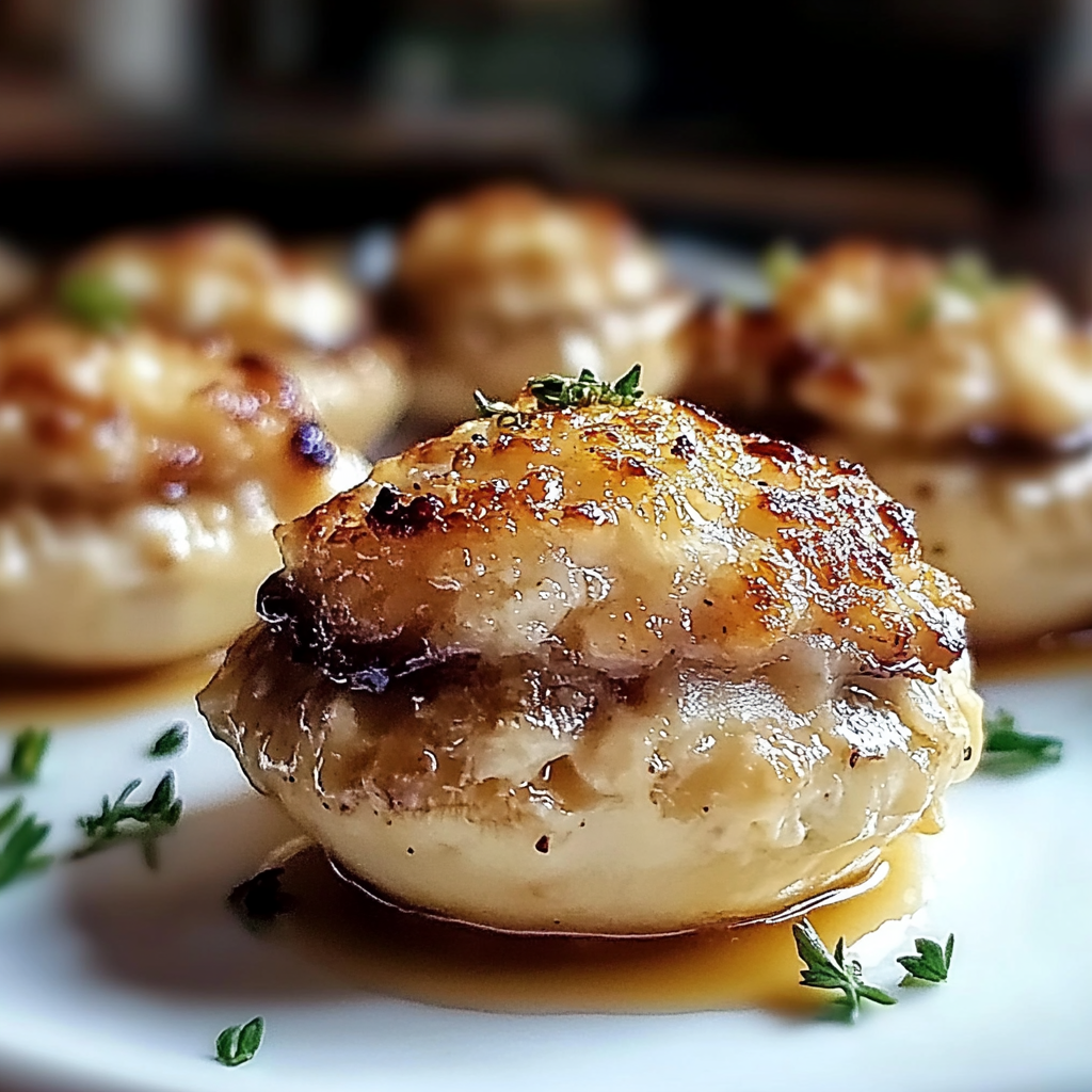 Recipe preparation for Crab-Stuffed Mushrooms