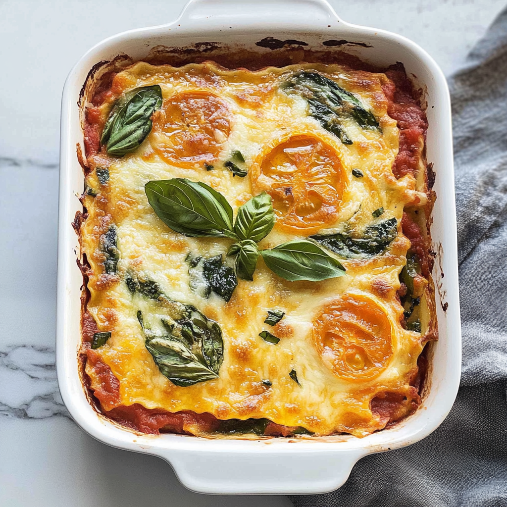 Recipe preparation for Tomato Lasagna