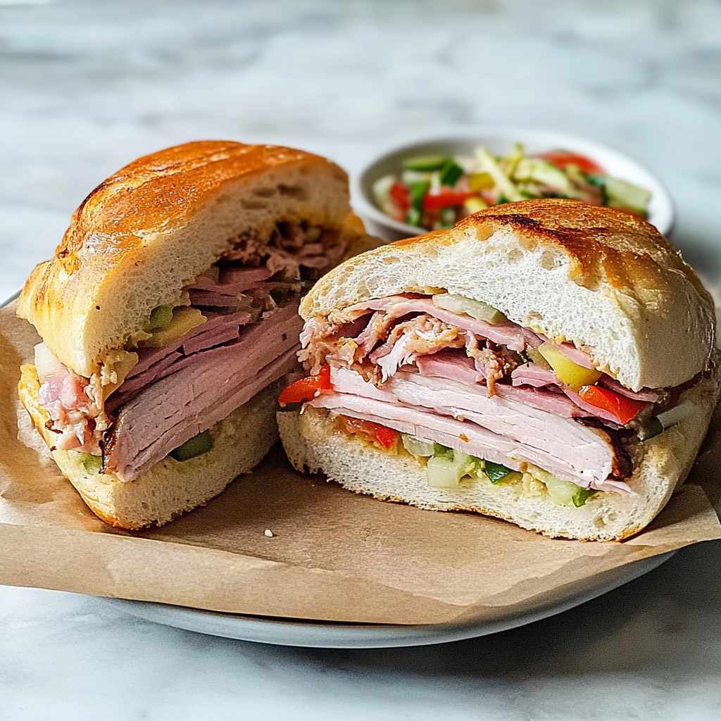 Recipe preparation for Grinder Sandwich