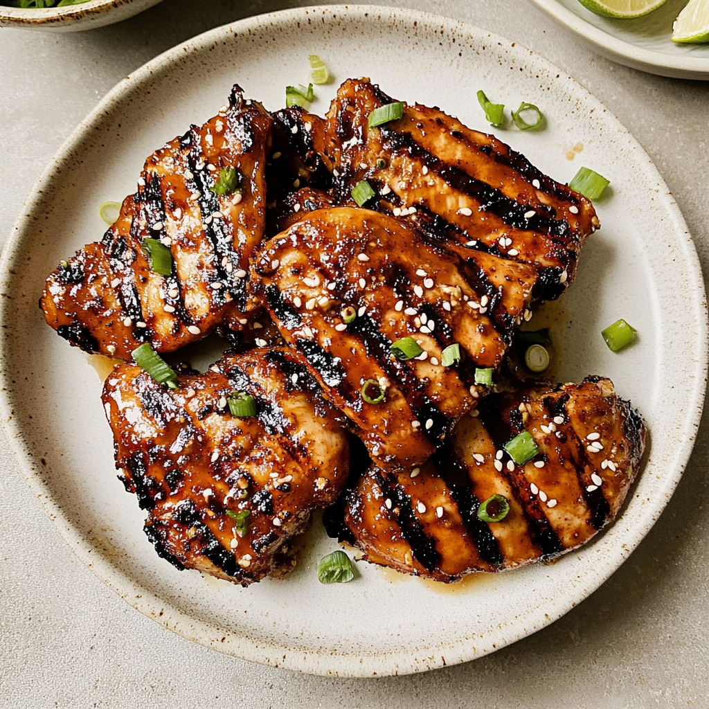 Recipe preparation for Homemade Grilled Chicken Thighs