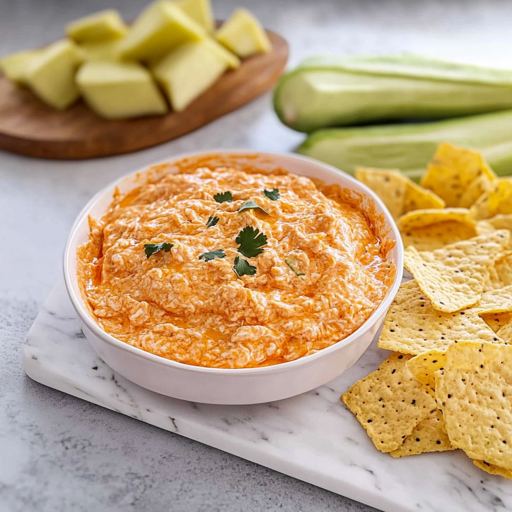 Recipe preparation for Easy Buffalo Chicken Dip