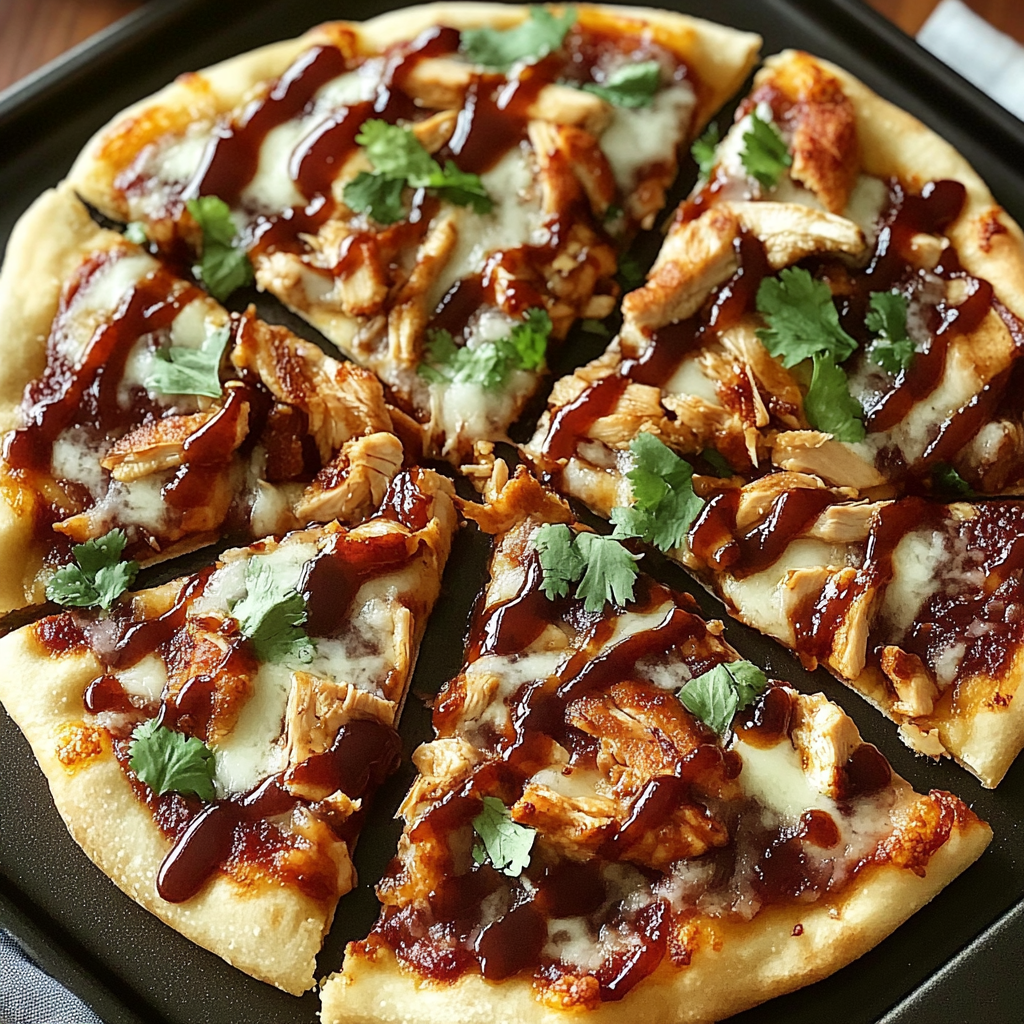 Recipe preparation for BBQ Chicken Bacon Pizza Recipe