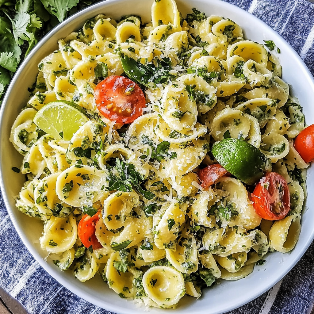 Recipe preparation for Cilantro Lime Pasta Salad Recipe