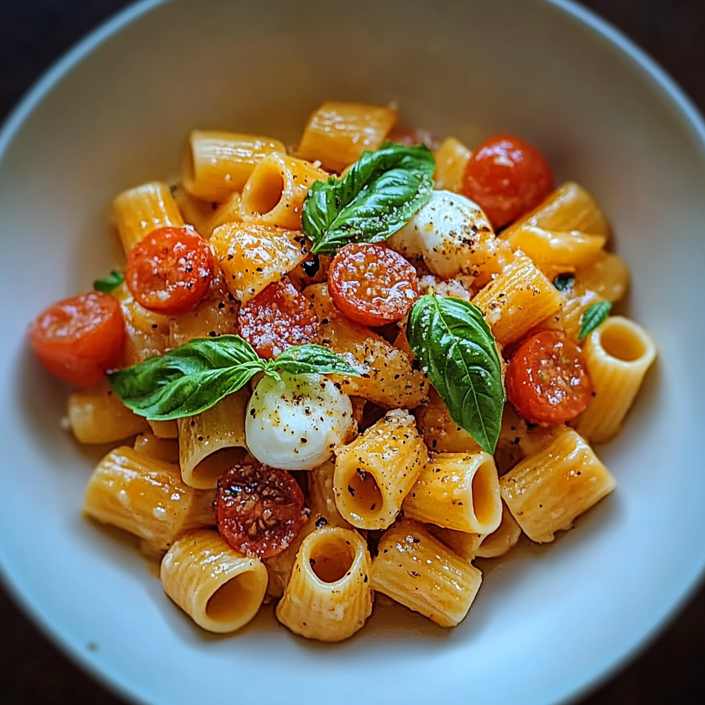 Recipe preparation for Cherry Tomato and Basil Pasta Recipe