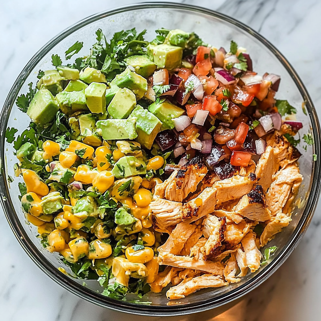 Recipe preparation for Southwest Chicken Salad Recipe