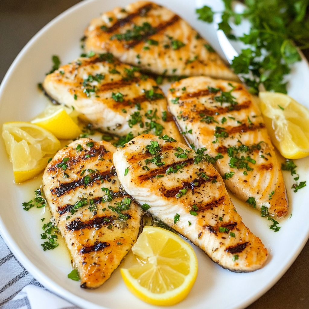 Recipe preparation for Grilled Tilapia with Lemon and Herbs