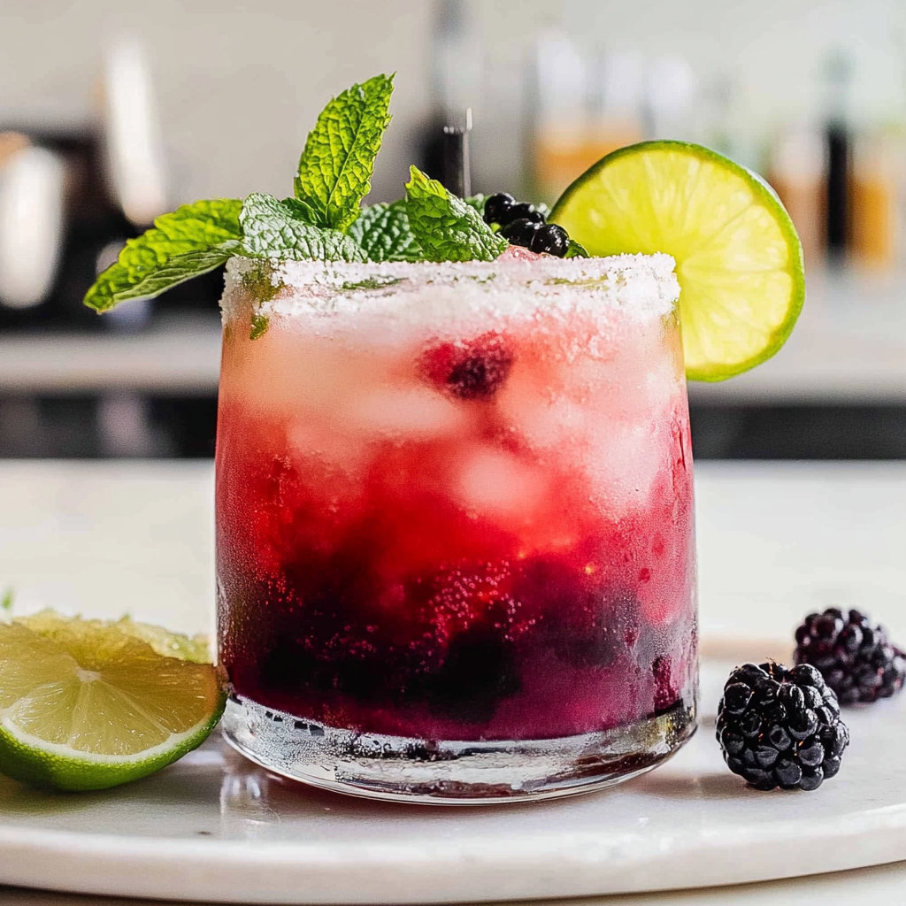 Recipe preparation for Blackberry Mojito