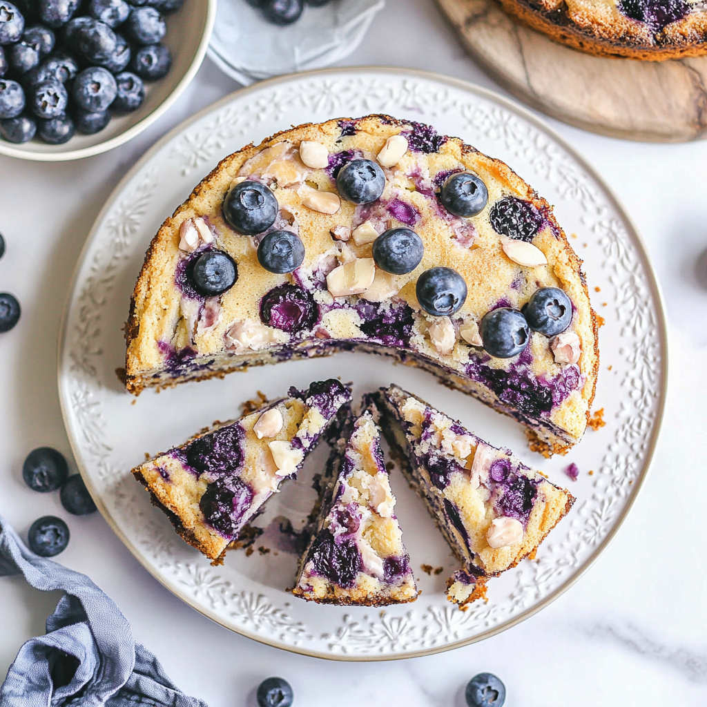 Recipe preparation for Blueberry Cream Cheese Coffee Cake