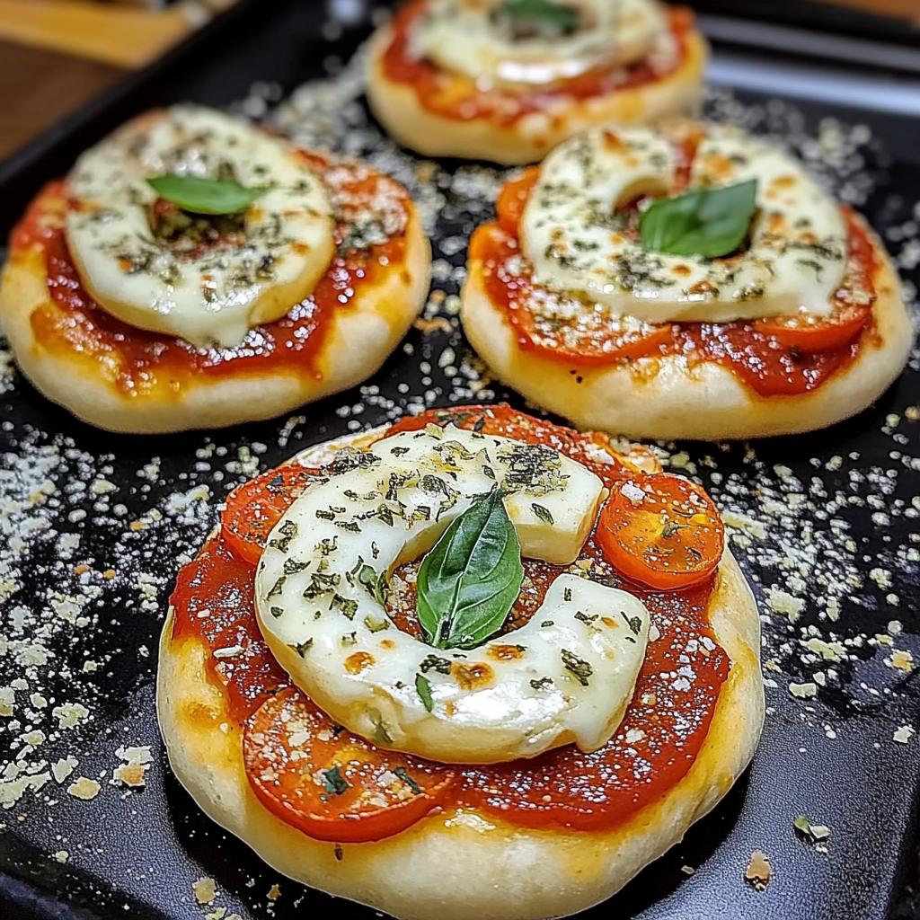 Recipe preparation for Giant Pizza Bagels