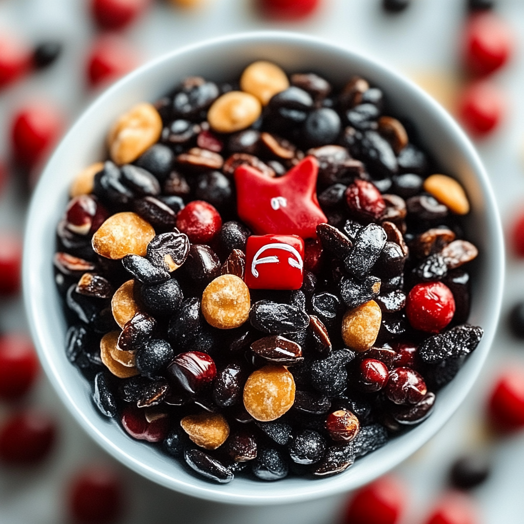 Recipe preparation for Vampire Bite Trail Mix