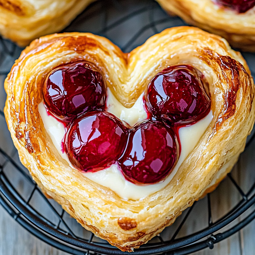 Recipe preparation for Cherry Cheese Danish