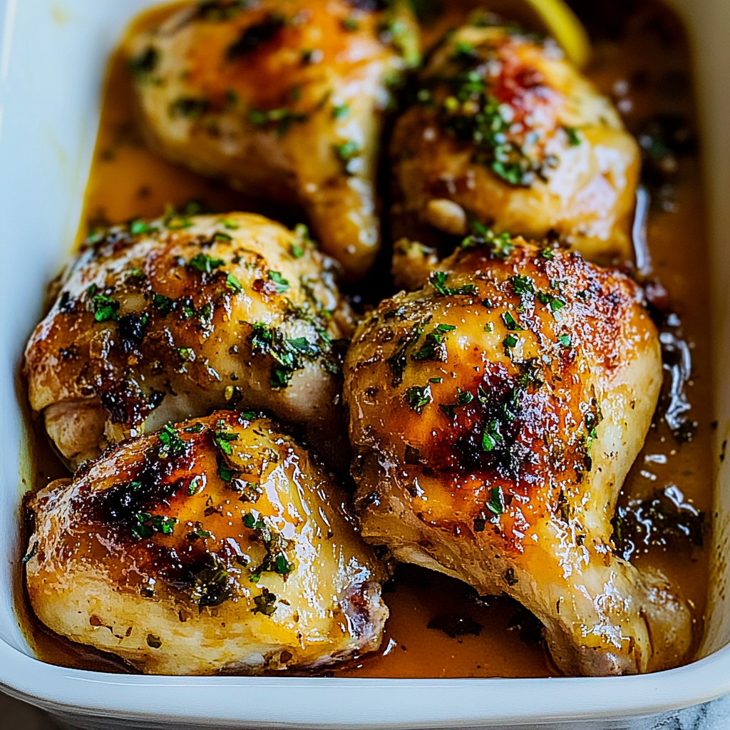 Recipe preparation for Baked Lemon Butter Chicken