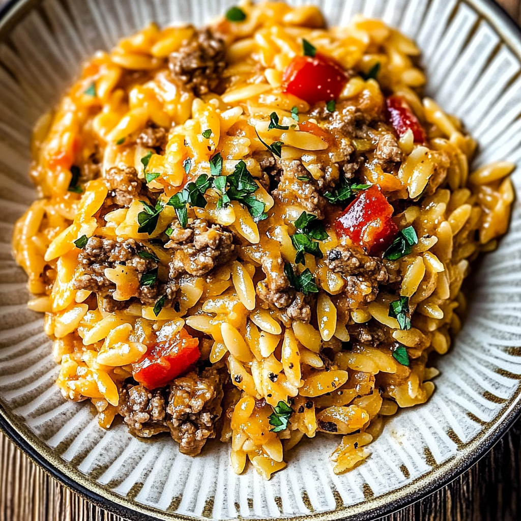 Recipe preparation for Cajun Orzo