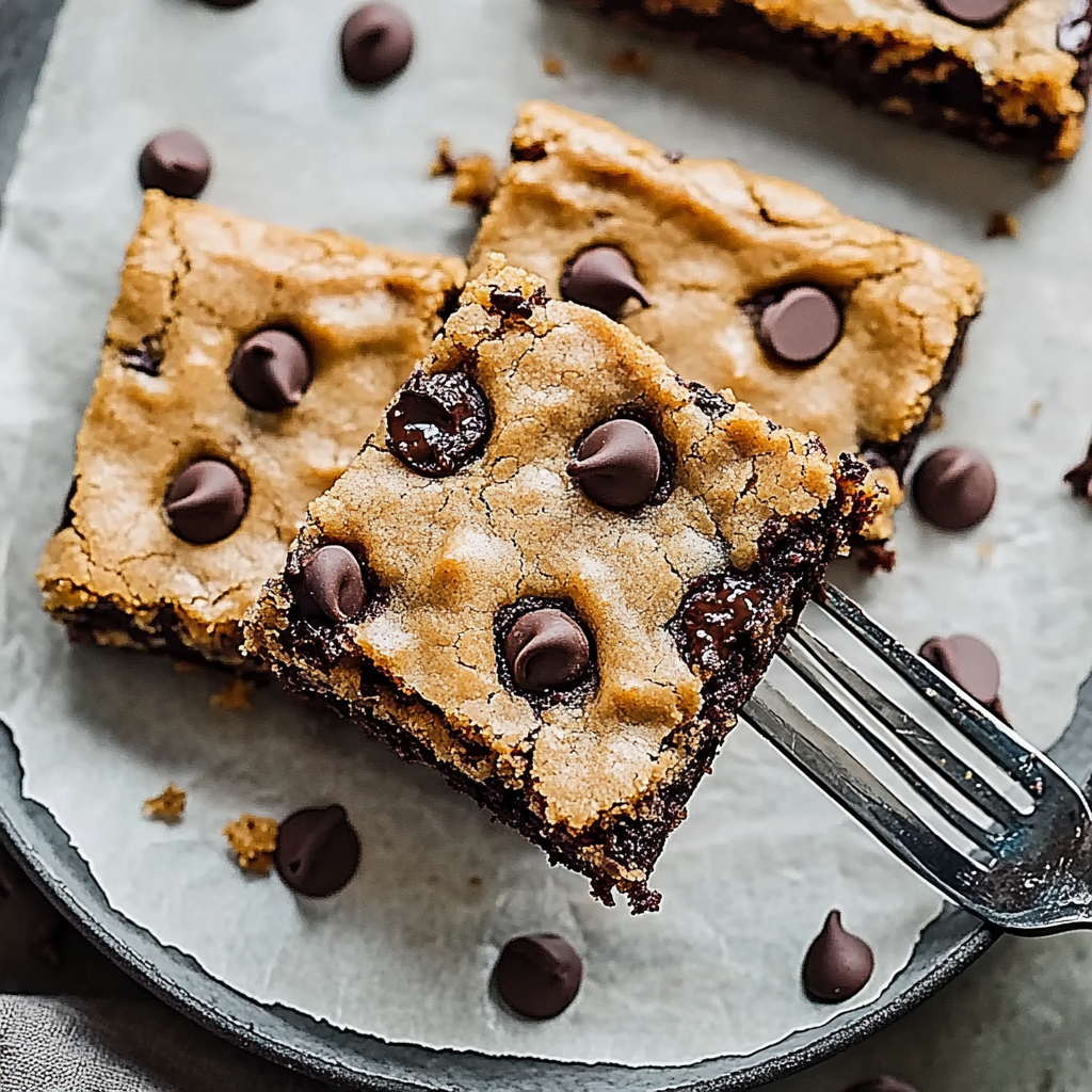 Recipe preparation for Classic Chocolate Chip Cookie Bars