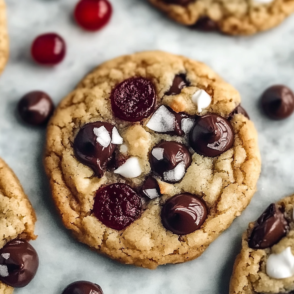Recipe preparation for Cherry Chocolate Chip Cookies