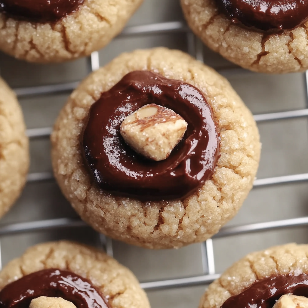 Recipe preparation for Nutella Thumbprint Cookies