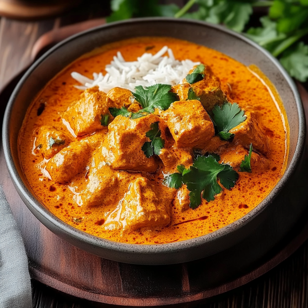 Recipe preparation for Butter Chicken Pumpkin Curry