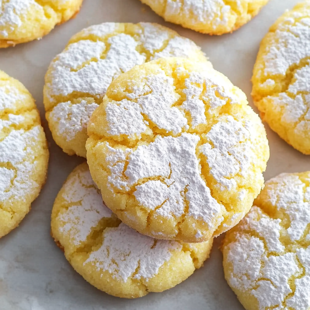 Recipe preparation for Lemon Crinkle Cookies