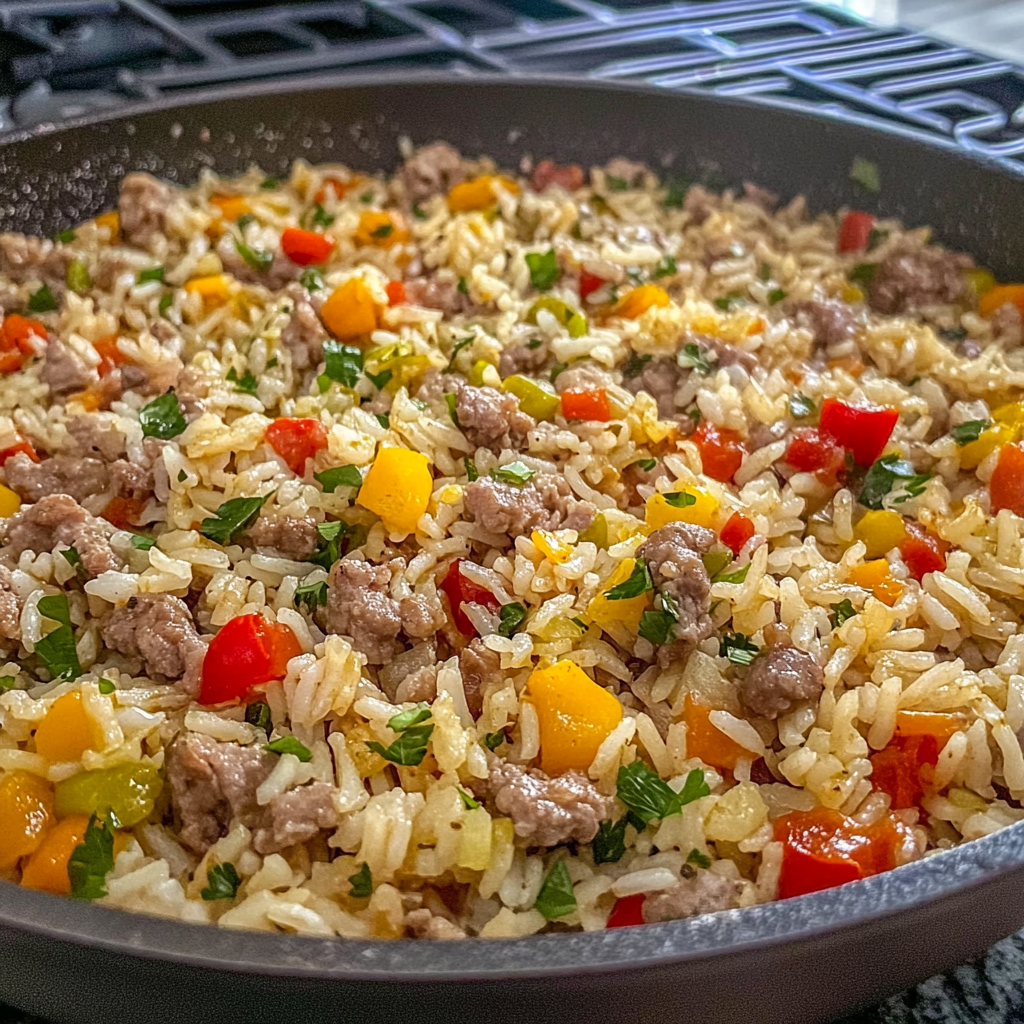 Recipe preparation for One Pot Dirty Rice