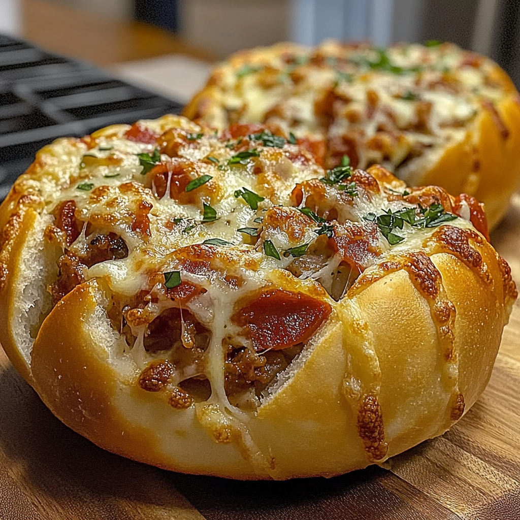 Recipe preparation for Garlic Butter Pizza Pasta Bowls