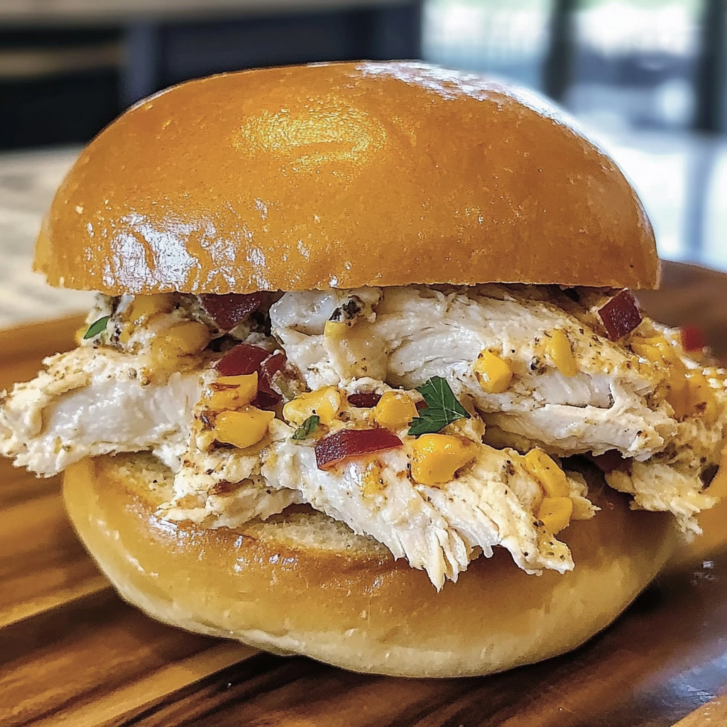 Recipe preparation for Crockpot Chicken Sandwiches