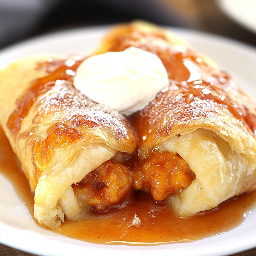 Recipe preparation for Crescent Roll Pumpkin Pie Dumplings