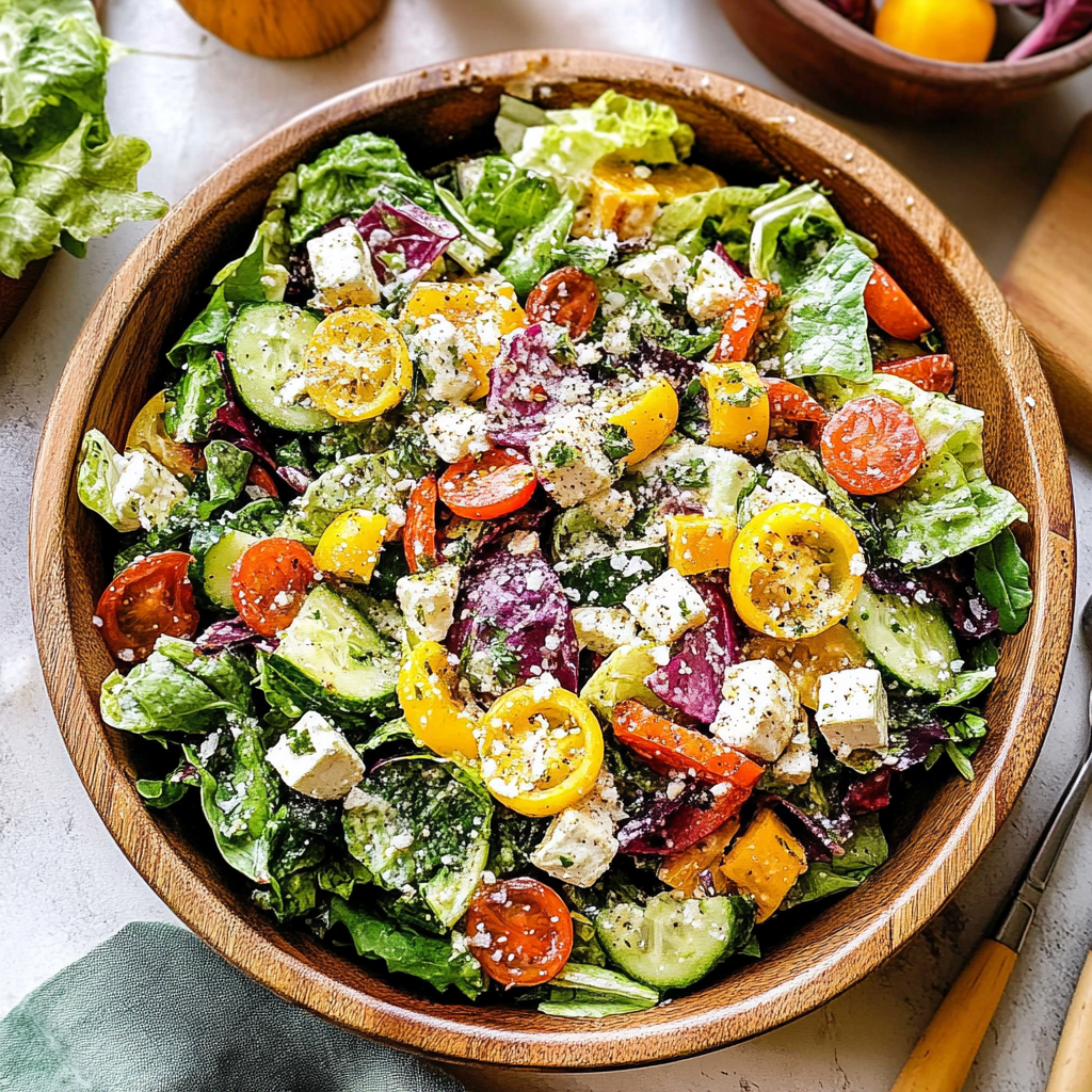 Recipe preparation for Mediterranean Salad Recipe