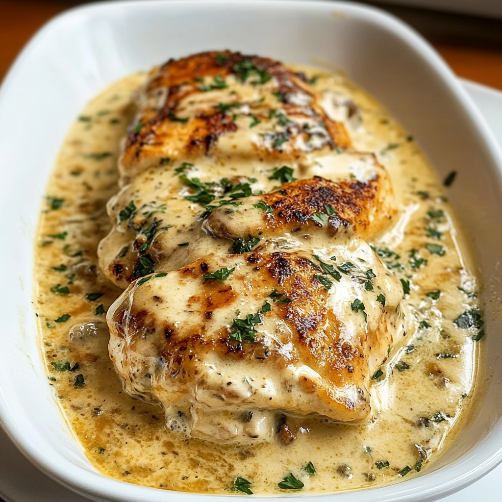 Recipe preparation for Creamy Chicken Gloria Recipe