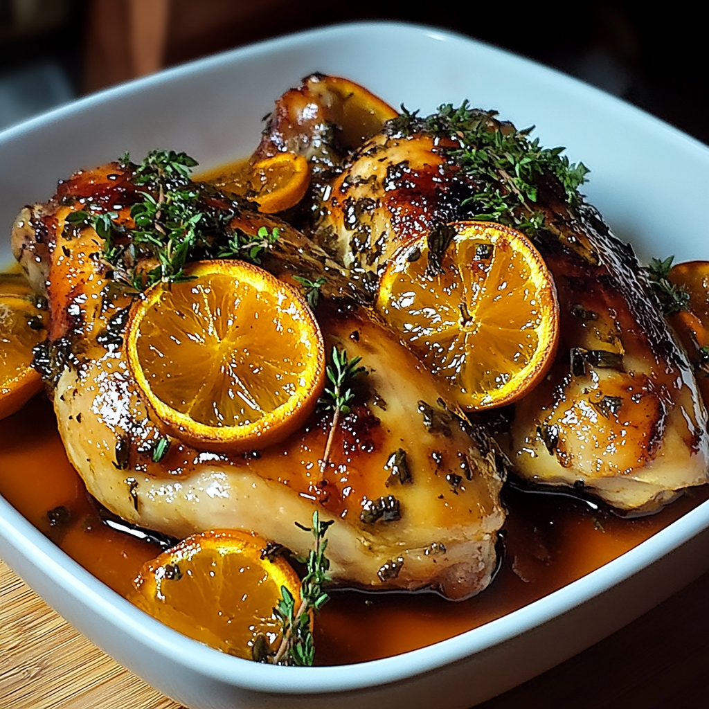 Recipe preparation for Roasted Orange Chicken