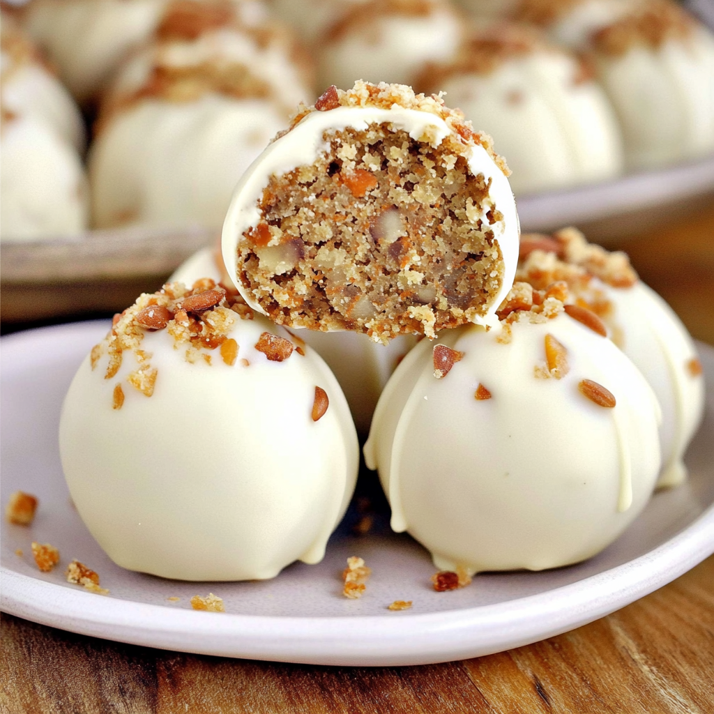 Recipe preparation for Carrot Cake Ball Truffles