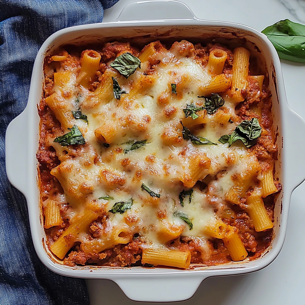 Recipe preparation for Easy Meatless Baked Ziti
