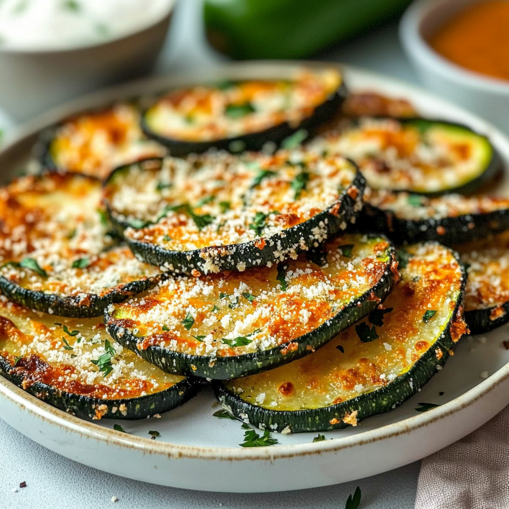 Recipe preparation for Crispy Baked Parmesan Zucchini