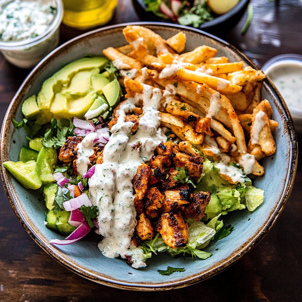 Recipe preparation for Chicken Tzatziki Bowls