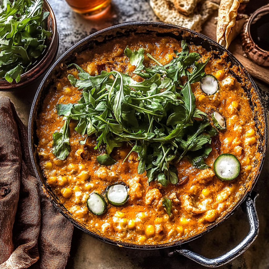 Recipe preparation for Buffalo Chicken Corn Dip