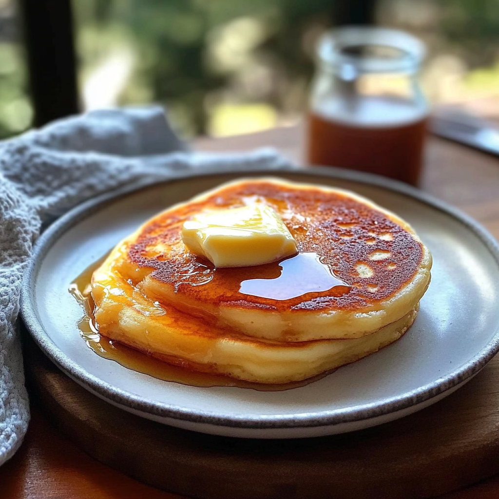 Recipe preparation for German Pancakes with Homemade Butter Syrup
