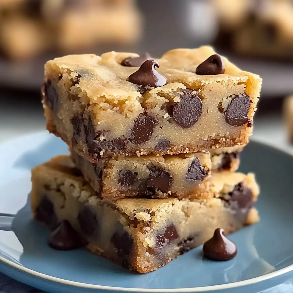 Recipe preparation for Melt-in-Your-Mouth Chocolate Chip Cookie Bars