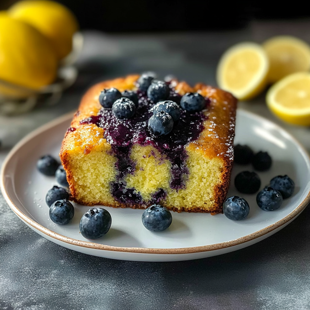 Recipe preparation for Easy Blueberry Lemon Loaf