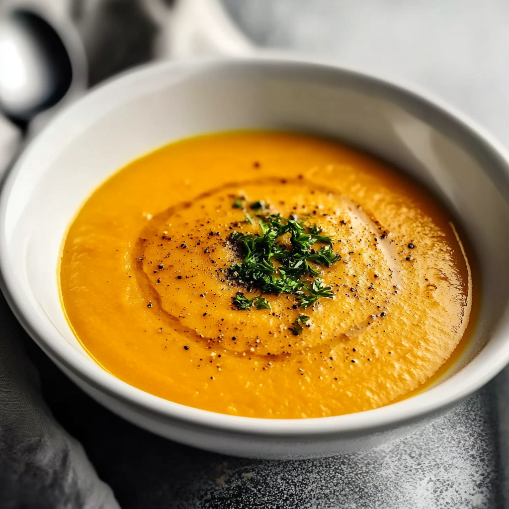 Recipe preparation for Zesty Carrot Ginger Soup