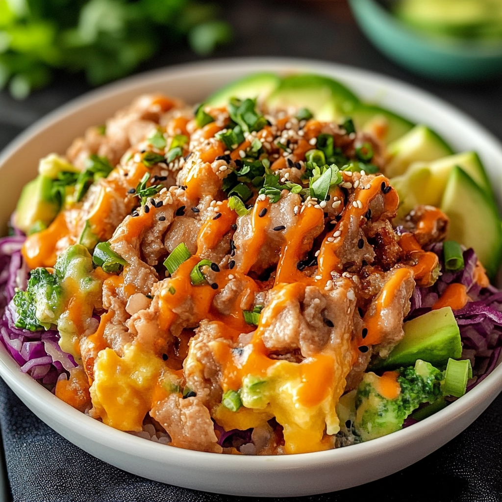 Recipe preparation for Egg Roll Bowl Dinner