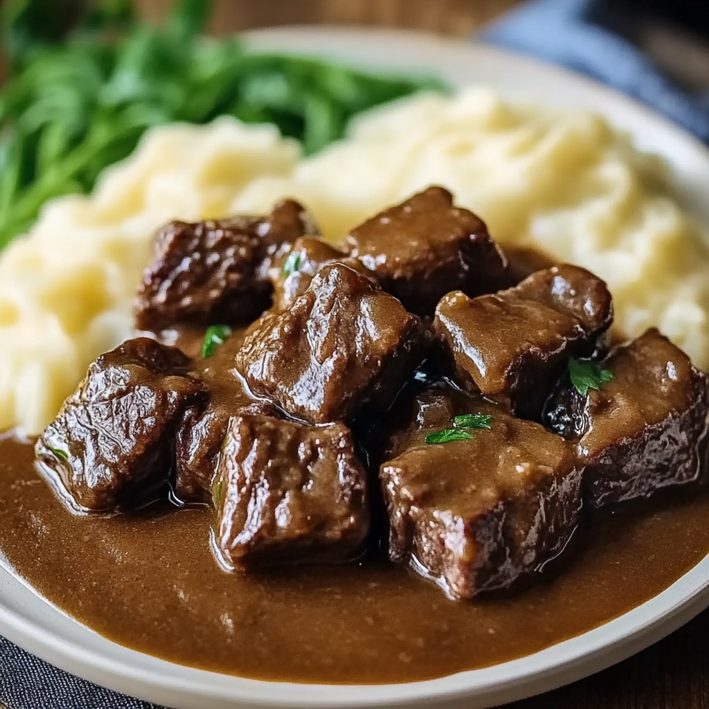 Recipe preparation for Crock Pot Cubed Steak