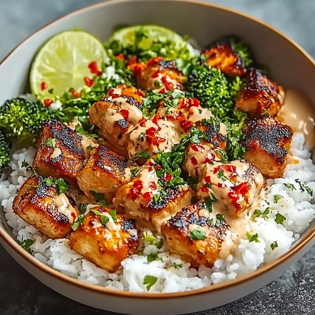 Recipe preparation for Sweet Chili Chicken Bowl