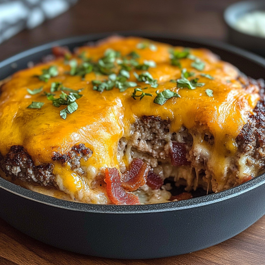 Recipe preparation for Low-Carb Turkey Bacon Cheeseburger